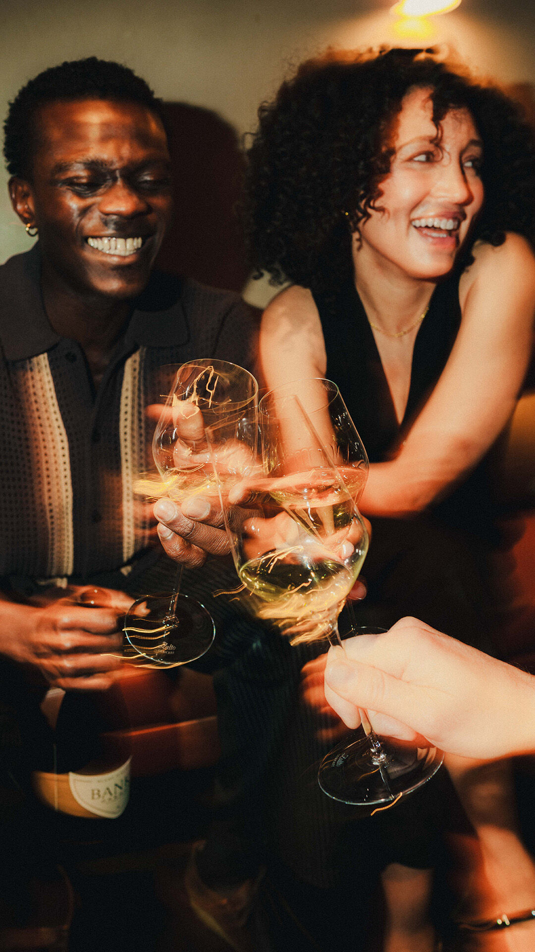 Friends enjoying Banke wine